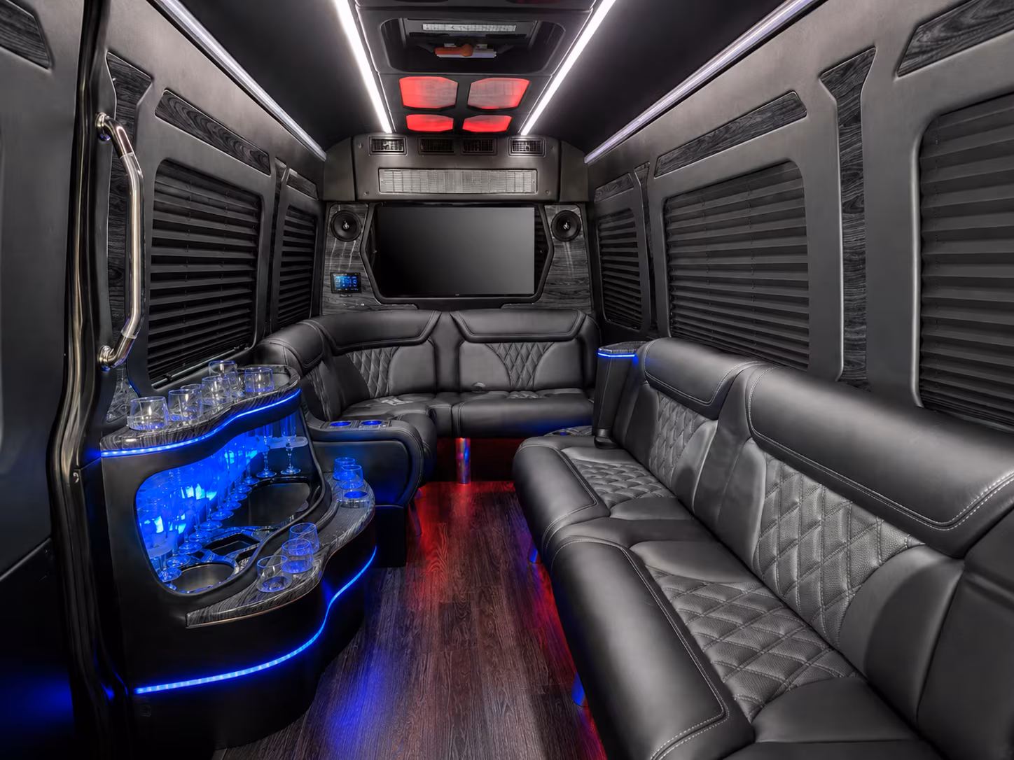 las vegas 20 passenger party bus interior