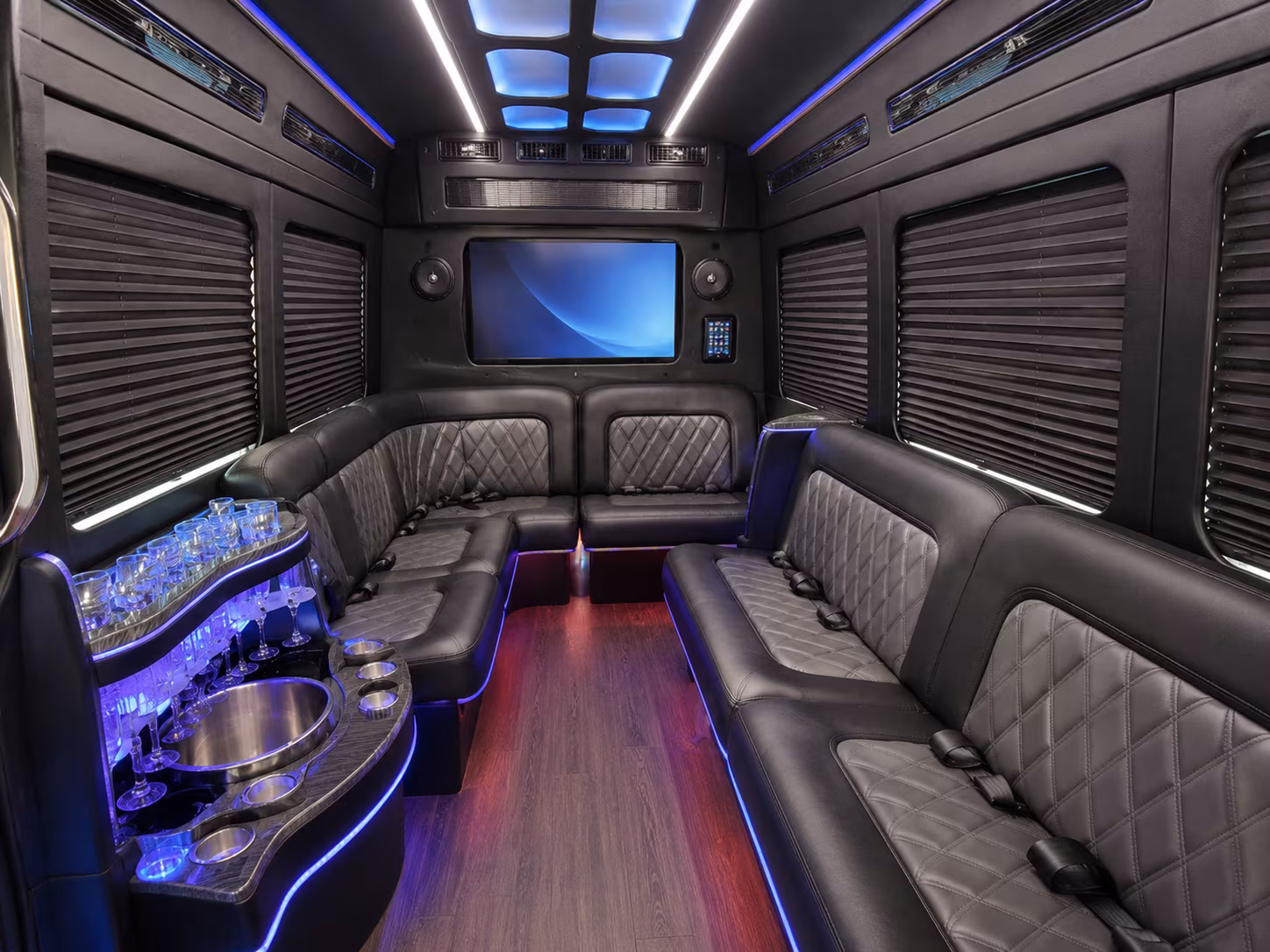 las vegas party bus interior