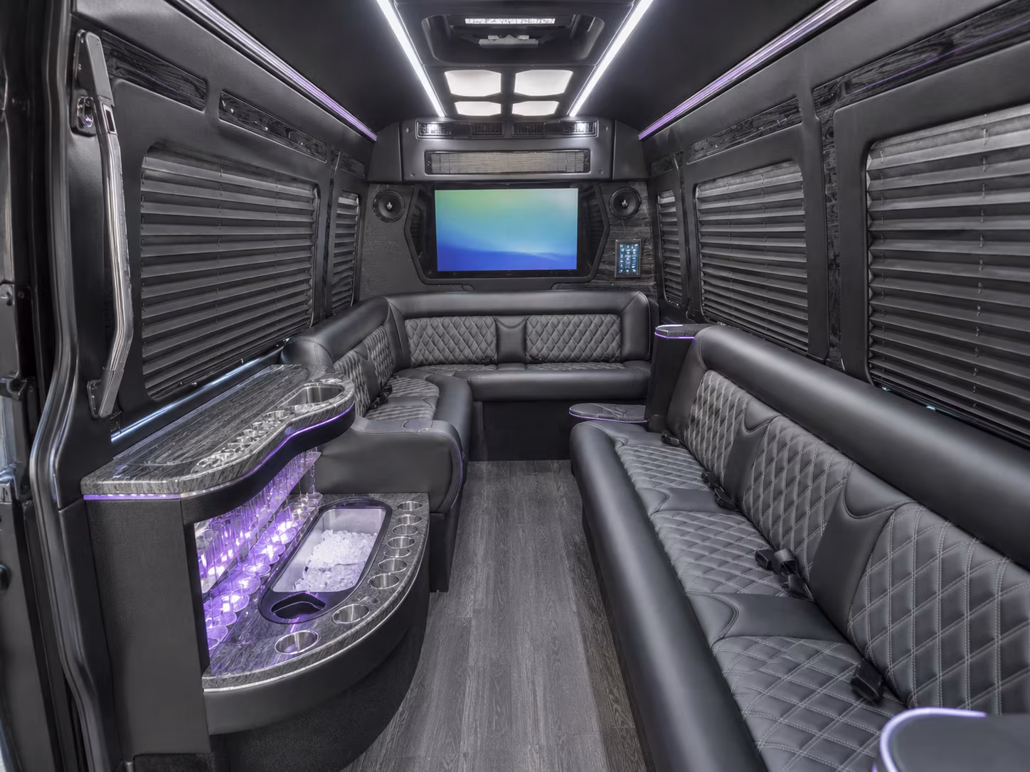 las vegas wedding transportation onboard seating